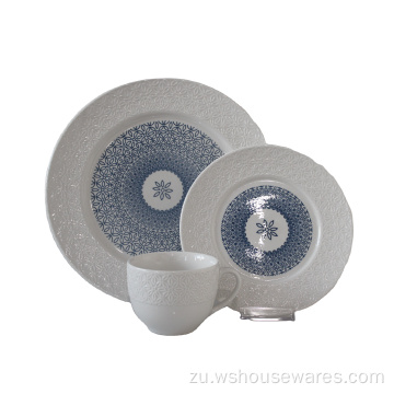 I-porcelain entsha ye-Premium Tableware porcelain imbali enemibala